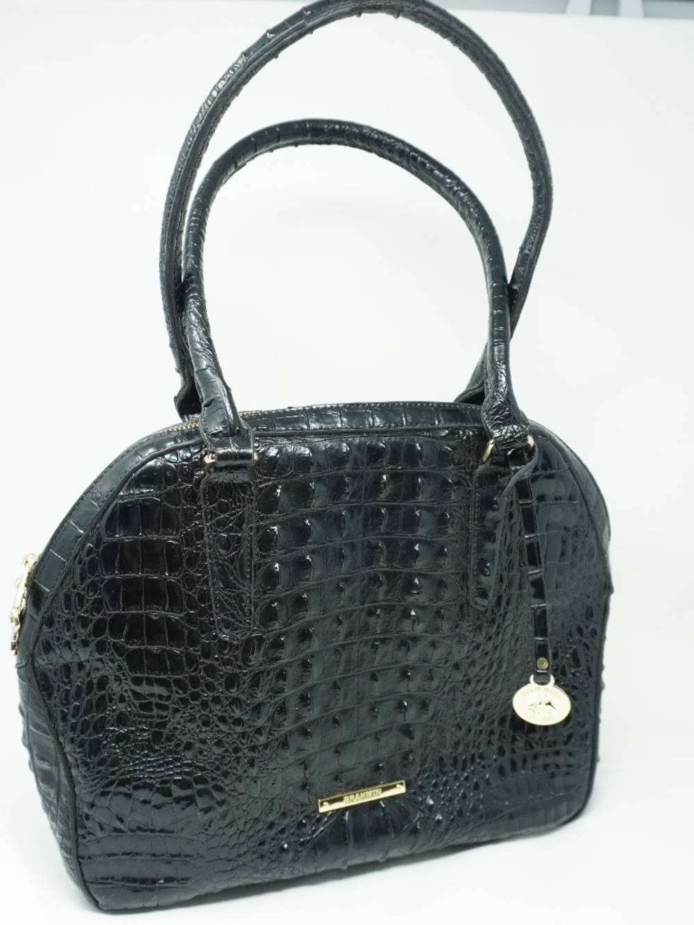 Brahmin Black Angelina Satchel